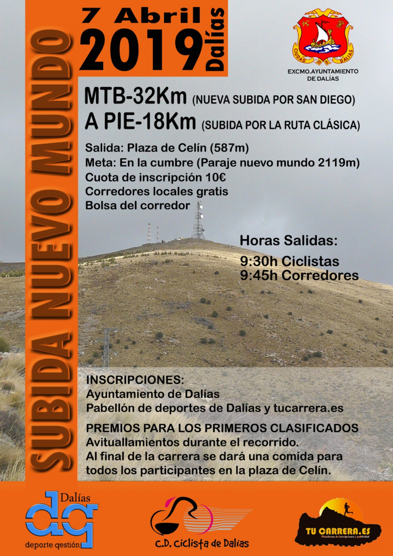 SUBIDA NUEVO MUNDO 2019 - Inscríbete SUBIDA NUEVO MUNDO 2019 - Inscríbete