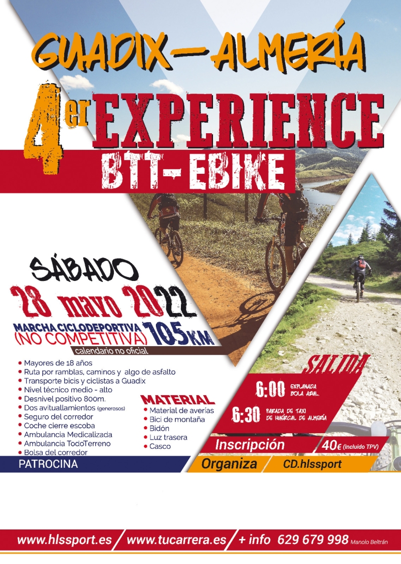 IV  GUADIX - ALMERIA EXPERIENCE BTT - Inscríbete