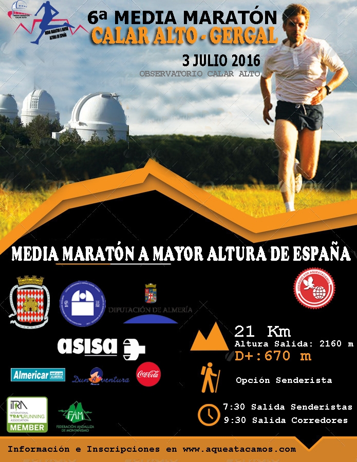 VI MEDIA MARATON CALAR ALTO-GERGAL - Inscríbete