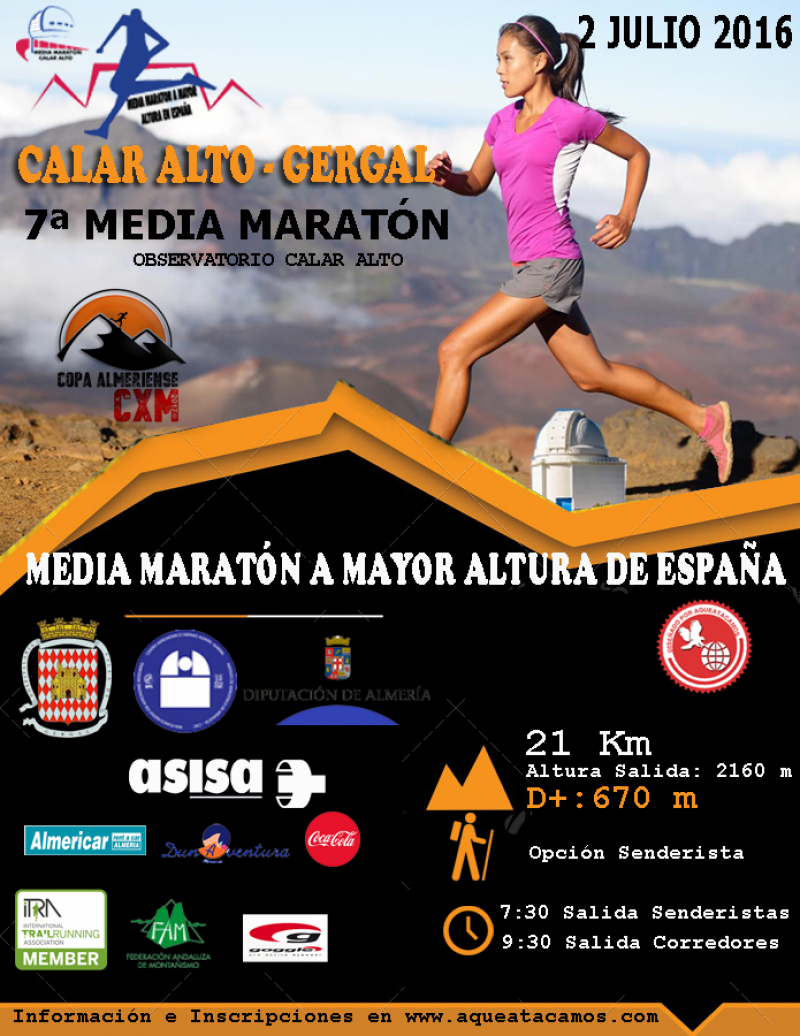 VII MEDIA MARATON CALAR ALTO-GERGAL - Prijava